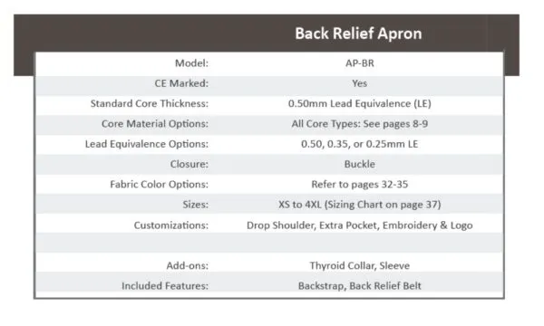 Arrow Life medical solution: BACK RELIEF APRON