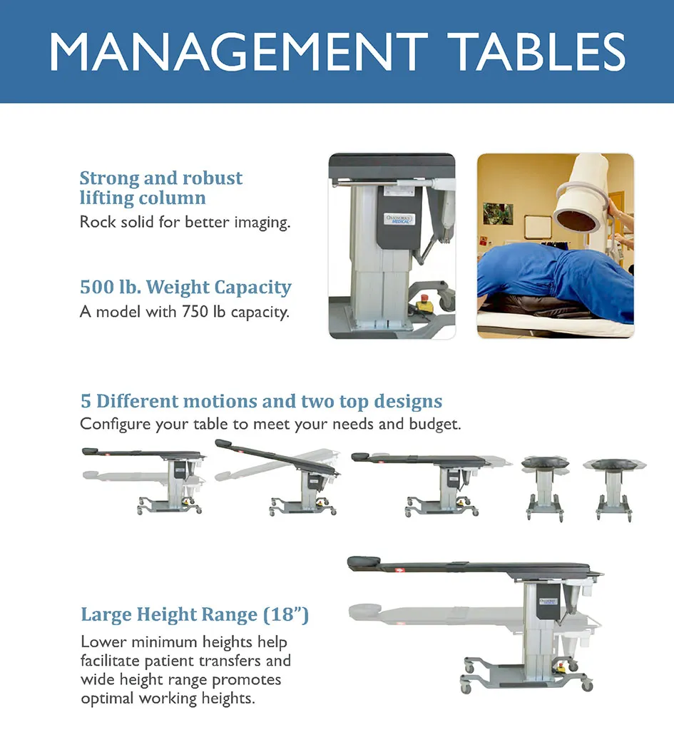 Arrow Life Medical Solution - IMAGING AND PAIN Management Tables